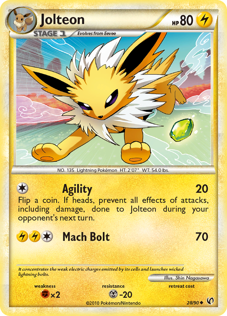 Jolteon (28/90) [HeartGold & SoulSilver: Undaunted] - Comfy Hobbies