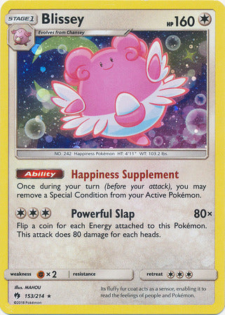 Blissey (153/214) (Cosmos Holo) [Sun & Moon: Lost Thunder] - Comfy Hobbies