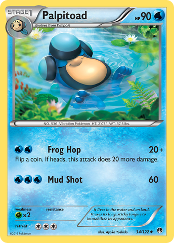 Palpitoad (34/122) [XY: BREAKpoint] - Comfy Hobbies
