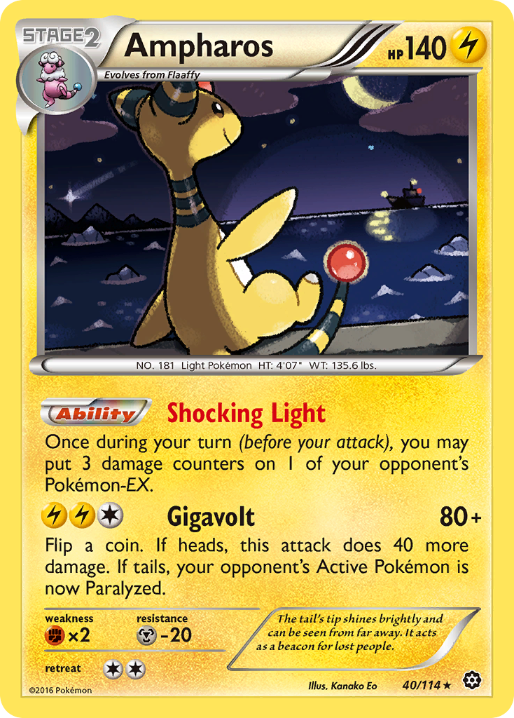 Ampharos (40/114) [XY: Steam Siege] - Comfy Hobbies