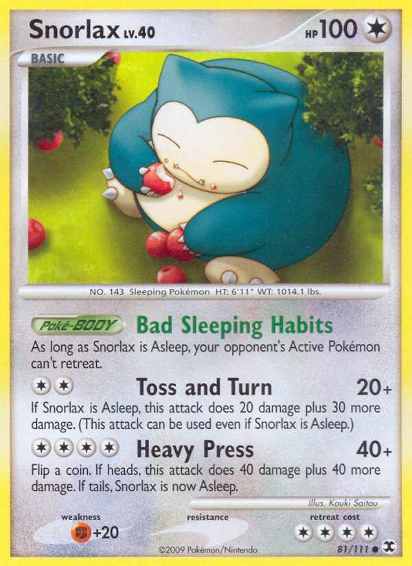 Snorlax (81/111) [Platinum: Rising Rivals] - Comfy Hobbies