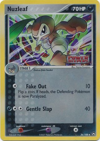 Nuzleaf (36/108) (Stamped) [EX: Power Keepers] - Comfy Hobbies