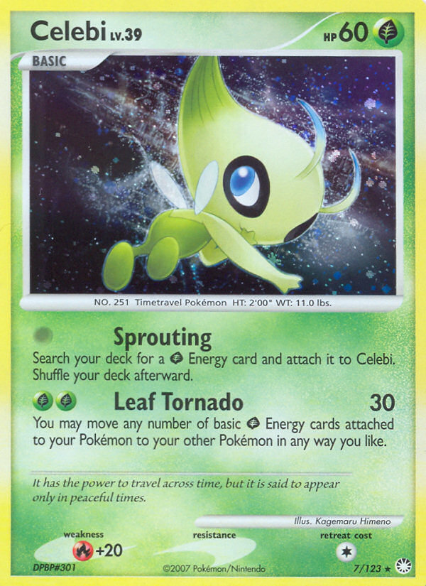 Celebi (7/123) [Diamond & Pearl: Mysterious Treasures] - Comfy Hobbies