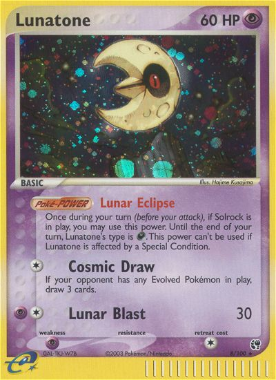 Lunatone (8/100) [EX: Sandstorm] - Comfy Hobbies