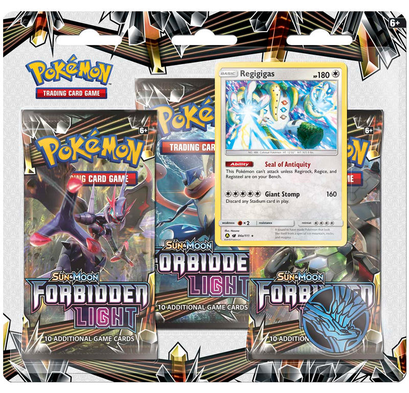 Sun & Moon: Forbidden Light - 3-Pack Blister (Regigigas) - Comfy Hobbies