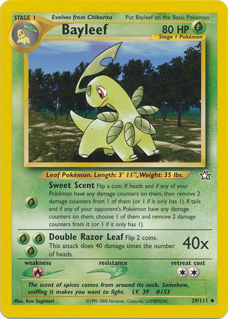 Bayleef (29/111) [Neo Genesis Unlimited] - Comfy Hobbies