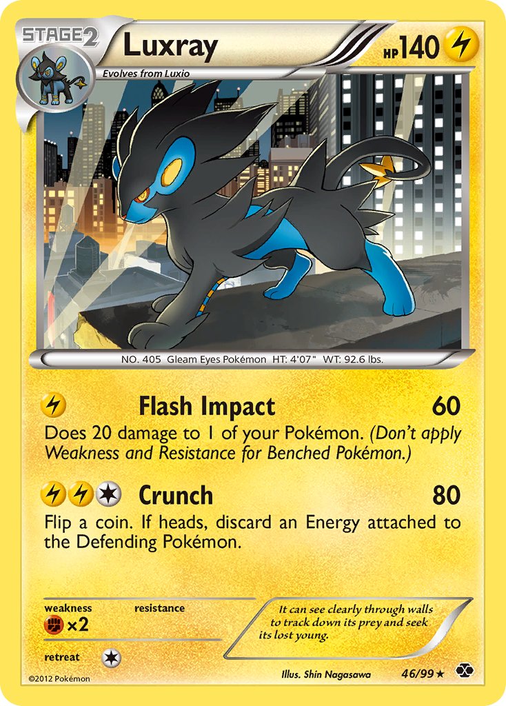 Luxray (46/99) (Cosmos Holo) (Blister Exclusive) [Black & White: Next Destinies] - Comfy Hobbies