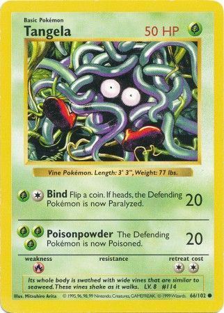 Tangela (66/102) [Base Set Shadowless Unlimited] - Comfy Hobbies