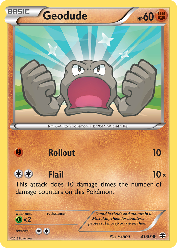 Geodude (43/83) [XY: Generations] - Comfy Hobbies