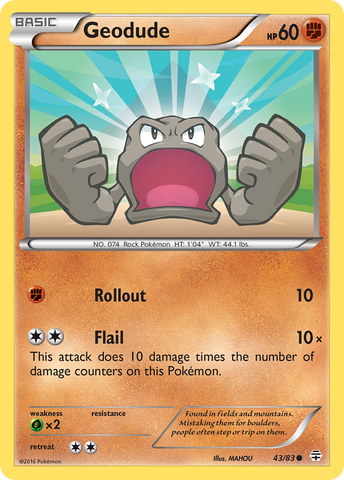 Geodude (43/83) [XY: Generations] - Comfy Hobbies