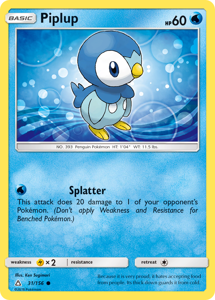 Piplup (31/156) [Sun & Moon: Ultra Prism] - Comfy Hobbies