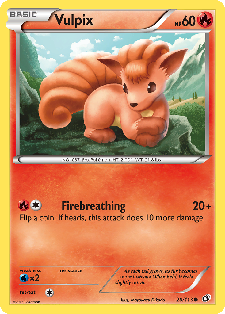 Vulpix (20/113) [Black & White: Legendary Treasures] - Comfy Hobbies