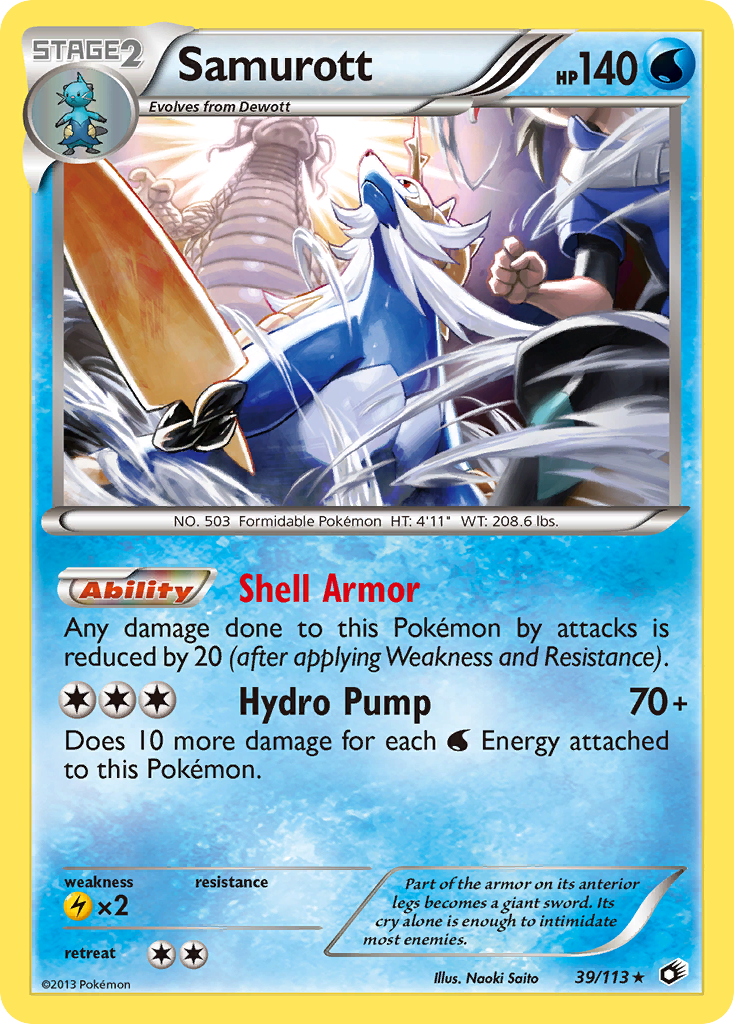 Samurott (39/113) [Black & White: Legendary Treasures] - Comfy Hobbies