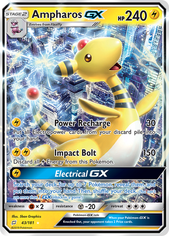 Ampharos GX (43/181) [Sun & Moon: Team Up] - Comfy Hobbies