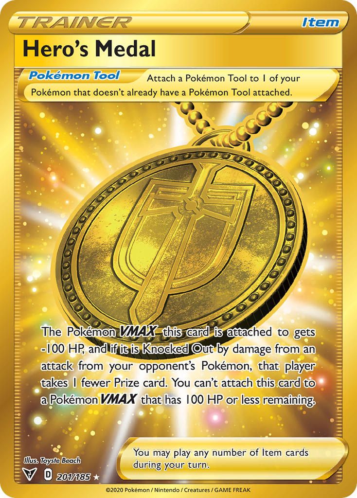 Hero's Medal (201/185) [Sword & Shield: Vivid Voltage] - Comfy Hobbies