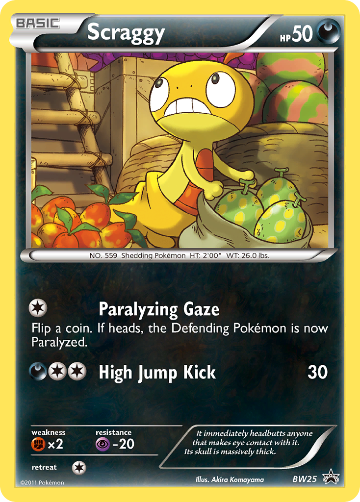 Scraggy (BW25) [Black & White: Black Star Promos] - Comfy Hobbies