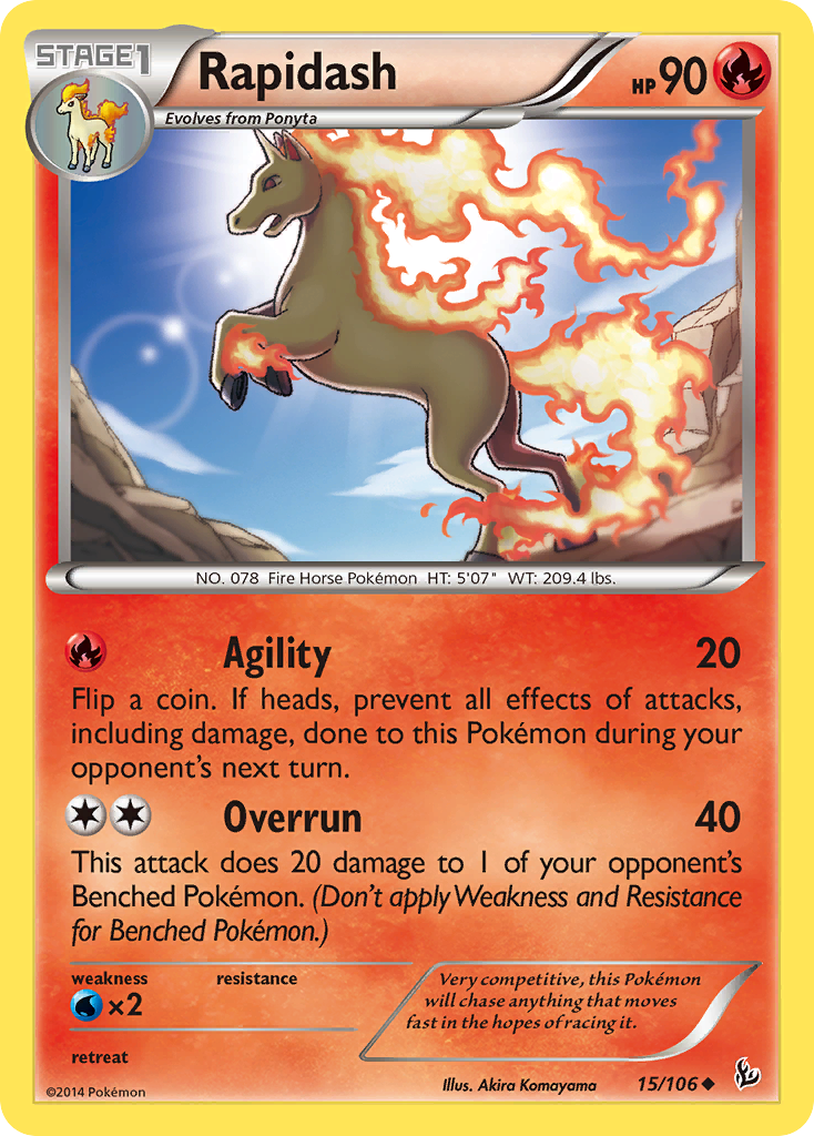 Rapidash (15/106) [XY: Flashfire] - Comfy Hobbies