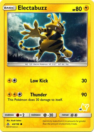 Electabuzz (43/156) (Pikachu Stamp #41) [Battle Academy 2020] - Comfy Hobbies