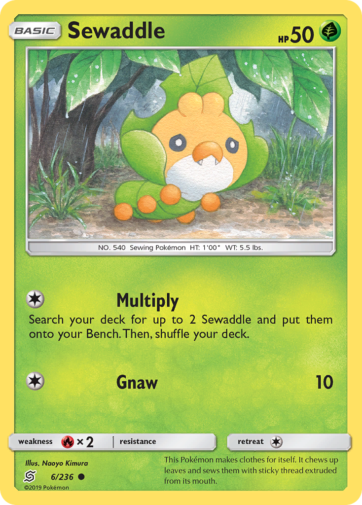 Sewaddle (6/236) [Sun & Moon: Unified Minds] - Comfy Hobbies