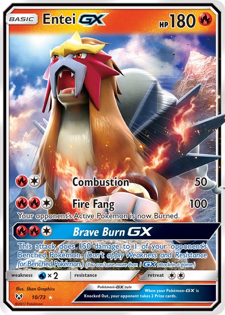 Entei GX (10/73) [Sun & Moon: Shining Legends] - Comfy Hobbies