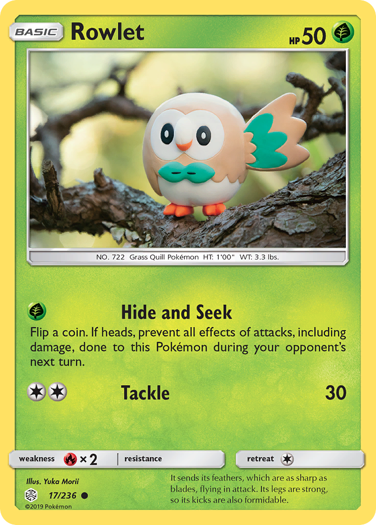 Rowlet (17/236) [Sun & Moon: Cosmic Eclipse] - Comfy Hobbies