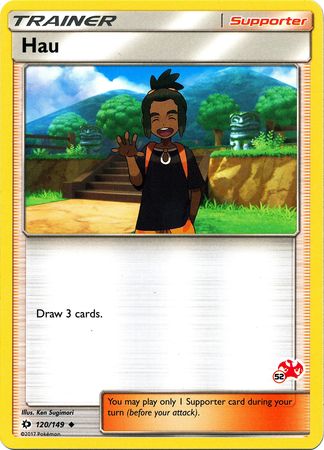 Hau (120/149) (Charizard Stamp #52) [Battle Academy 2020] - Comfy Hobbies
