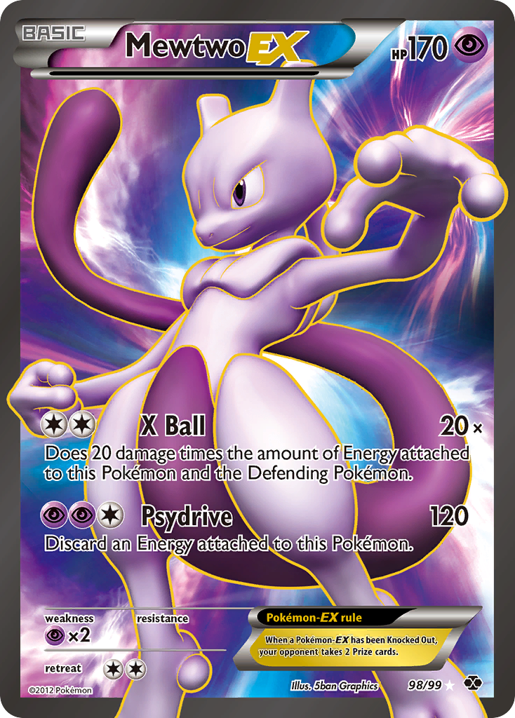 Mewtwo EX (98/99) [Black & White: Next Destinies] - Comfy Hobbies