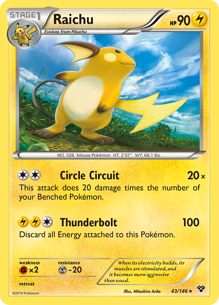 Raichu (43/146) [XY: Base Set] - Comfy Hobbies