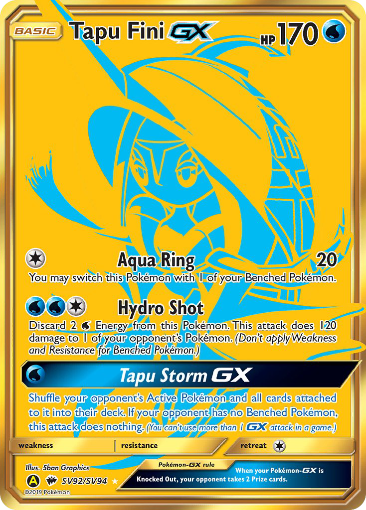 Tapu Fini GX (SV92/SV94) [Sun & Moon: Hidden Fates - Shiny Vault] - Comfy Hobbies