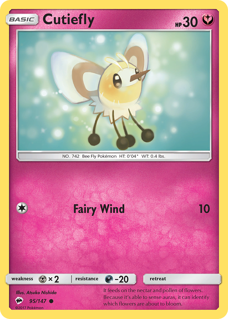 Cutiefly (95/147) [Sun & Moon: Burning Shadows] - Comfy Hobbies