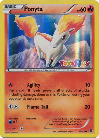 Ponyta (14/83) (Toys R Us Promo) [XY: Generations] - Comfy Hobbies