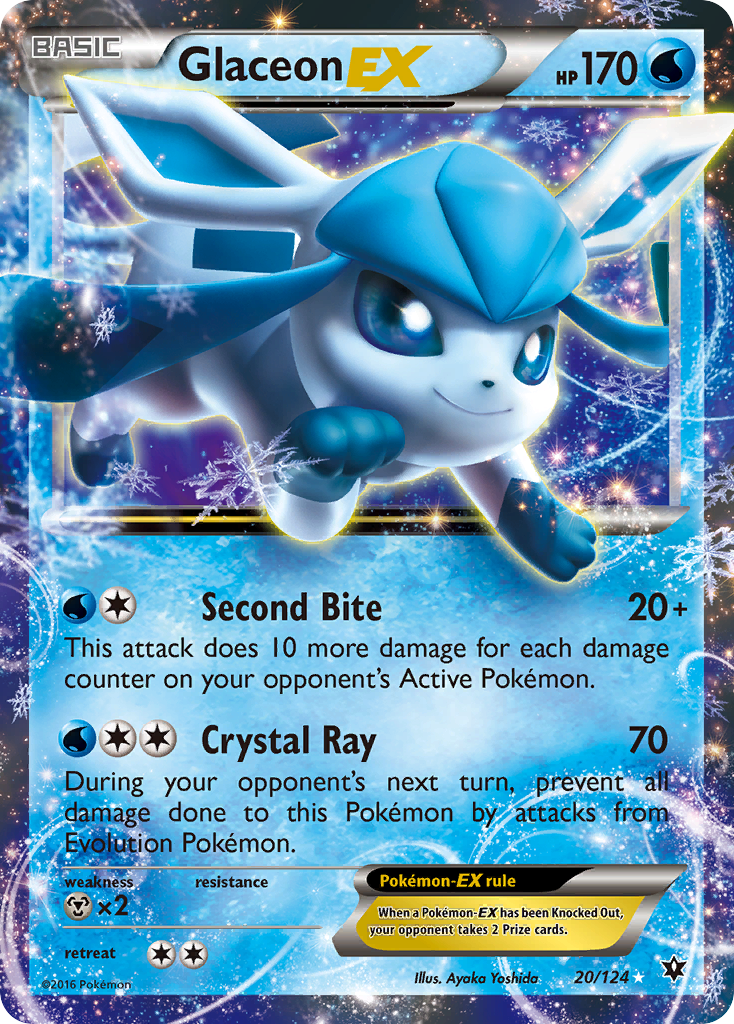 Glaceon EX (20/124) [XY: Fates Collide] - Comfy Hobbies