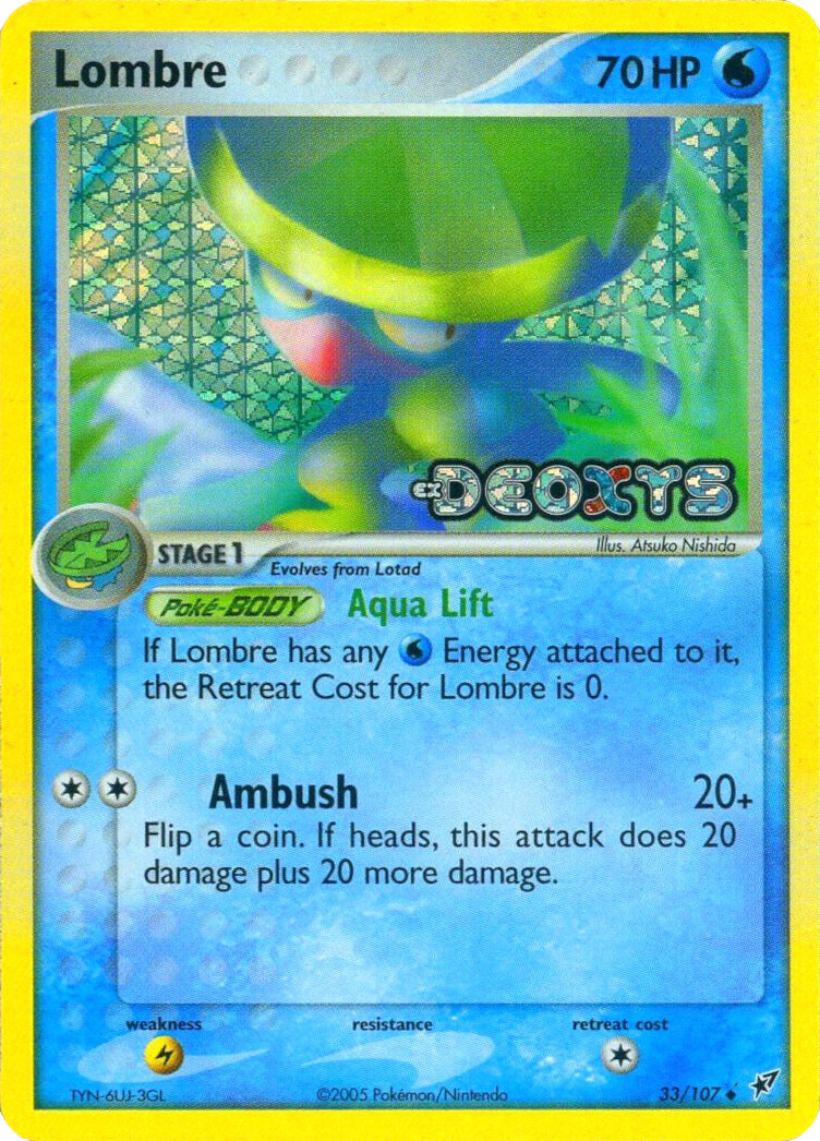 Lombre (33/107) (Stamped) [EX: Deoxys] - Comfy Hobbies