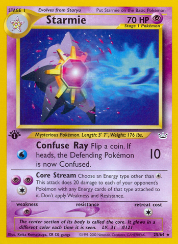 Starmie (25/64) [Neo Revelation 1st Edition] - Comfy Hobbies