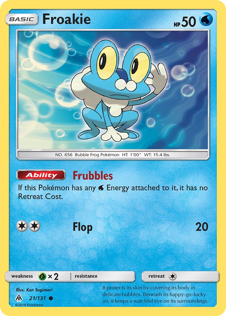 Froakie (21/131) [Sun & Moon: Forbidden Light] - Comfy Hobbies
