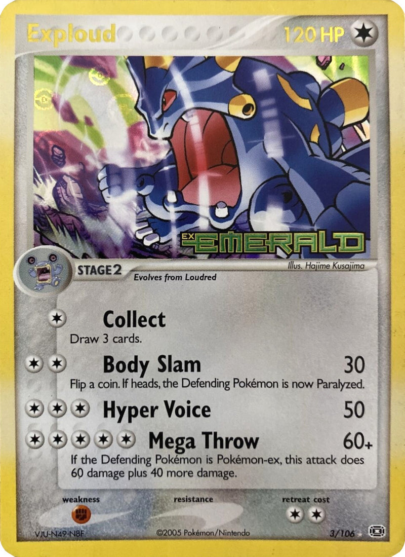 Exploud (3/106) (Stamped) [EX: Emerald] - Comfy Hobbies