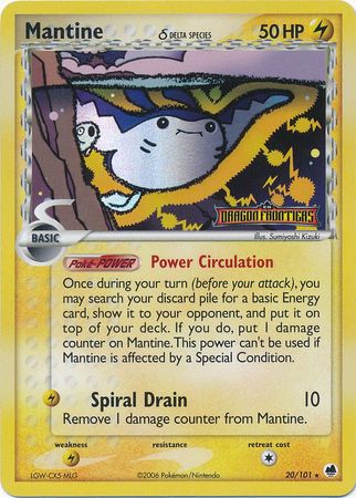 Mantine (20/101) (Delta Species) (Stamped) [EX: Dragon Frontiers] - Comfy Hobbies