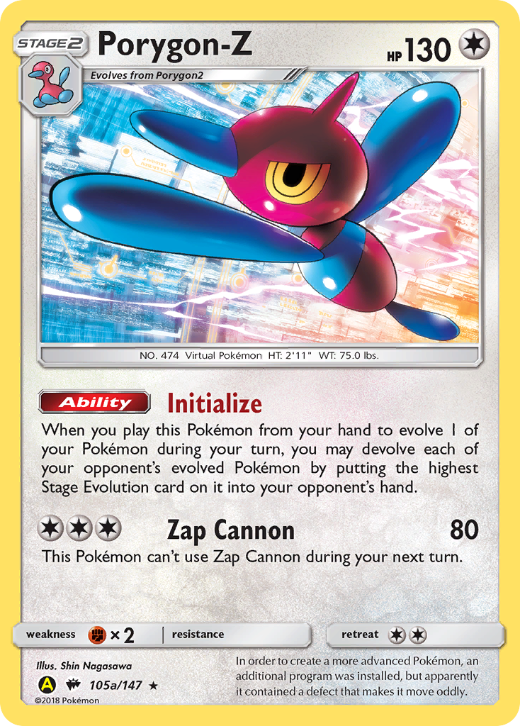 Porygon-Z (105a/147) (Alternate Art Promo) [Sun & Moon: Burning Shadows] - Comfy Hobbies