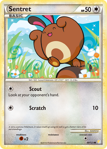 Sentret (80/123) [HeartGold & SoulSilver: Base Set] - Comfy Hobbies