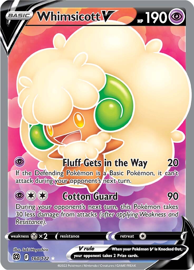 Whimsicott V (160/172) [Sword & Shield: Brilliant Stars] - Comfy Hobbies