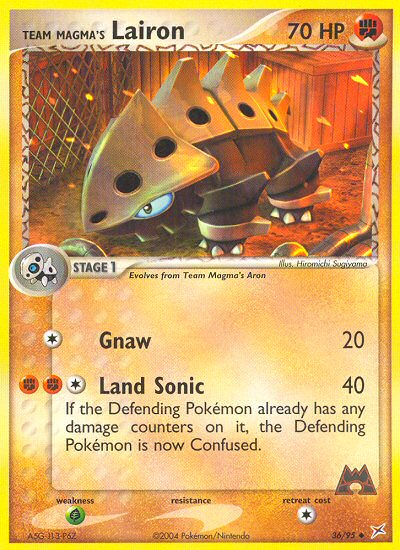 Team Magma's Lairon (36/95) [EX: Team Magma vs Team Aqua] - Comfy Hobbies