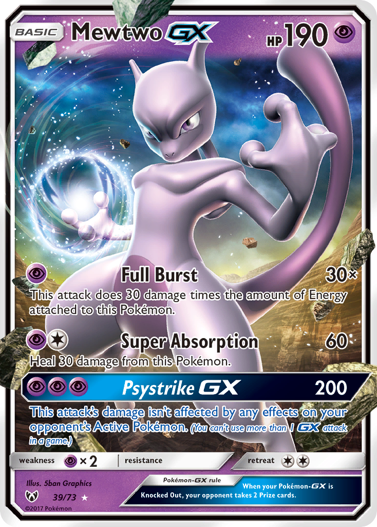 Mewtwo GX (39/73) [Sun & Moon: Shining Legends] - Comfy Hobbies