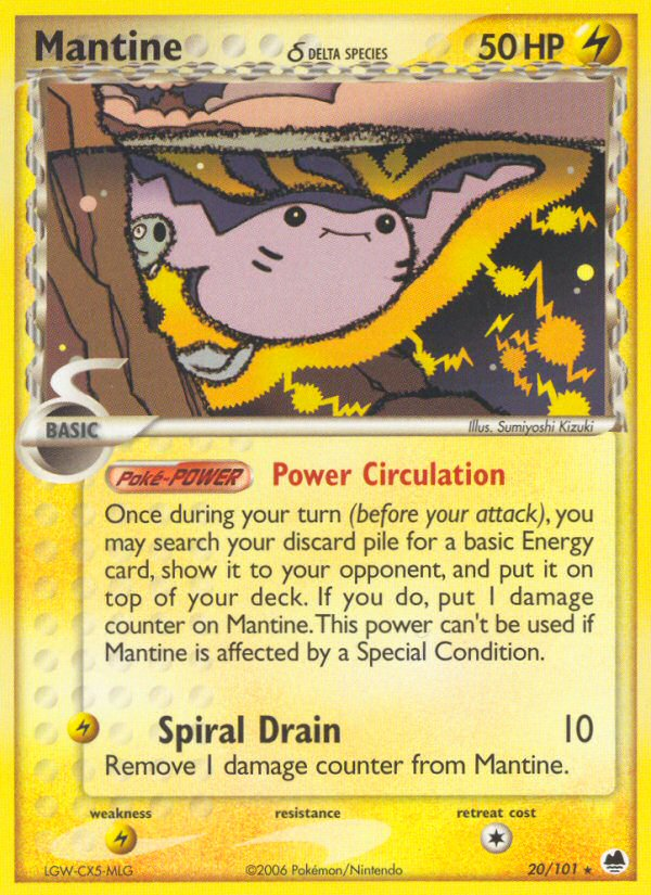 Mantine (20/101) (Delta Species) [EX: Dragon Frontiers] - Comfy Hobbies