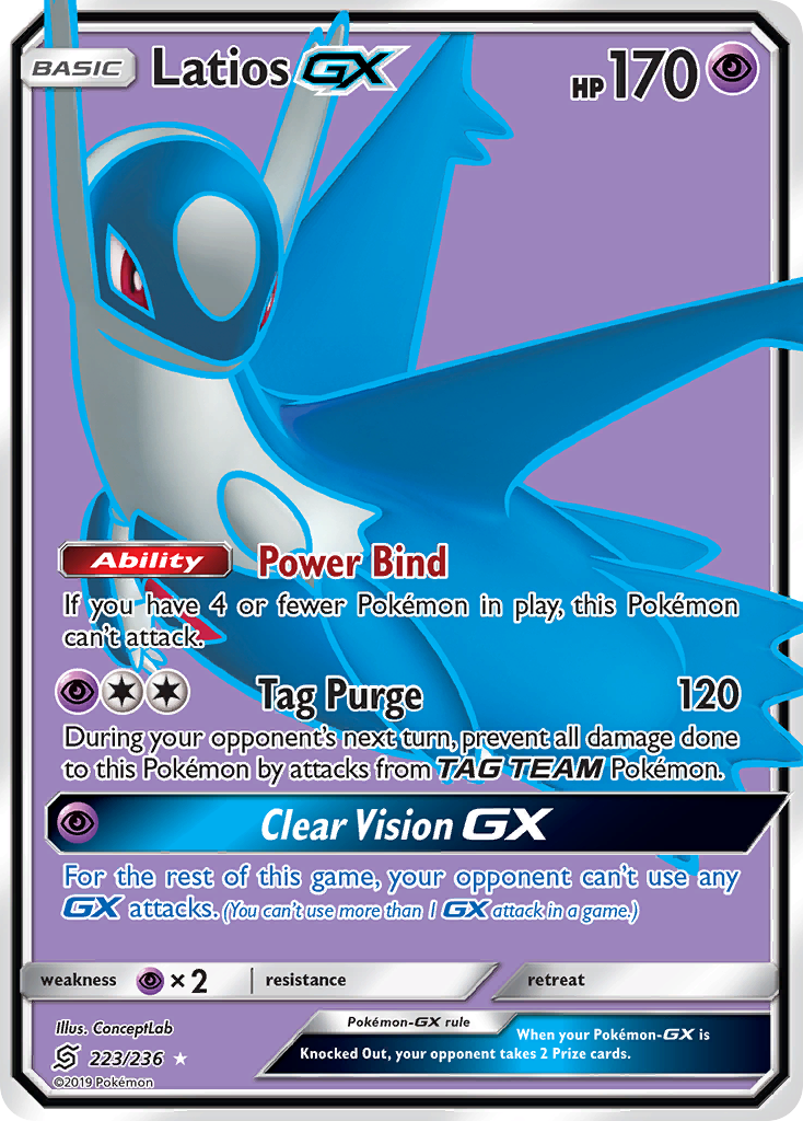 Latios GX (223/236) [Sun & Moon: Unified Minds] - Comfy Hobbies
