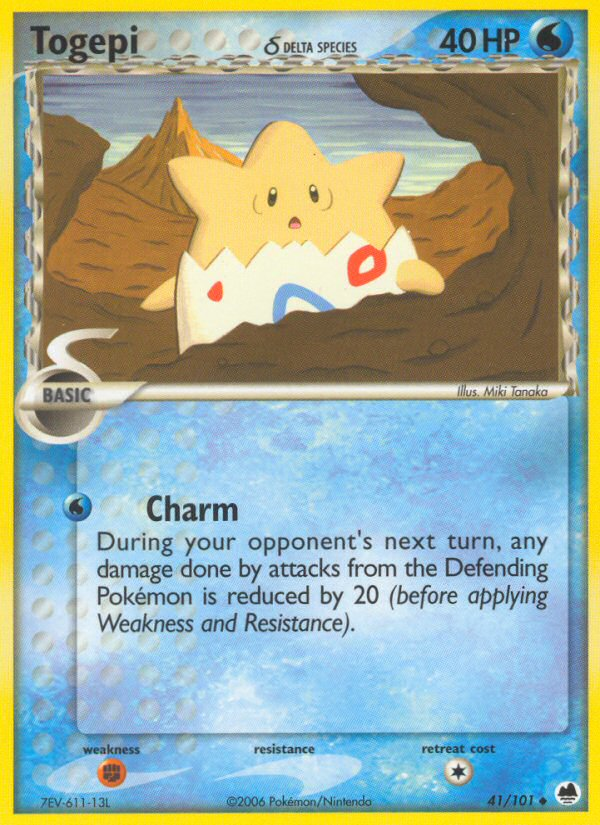 Togepi (41/101) (Delta Species) [EX: Dragon Frontiers] - Comfy Hobbies