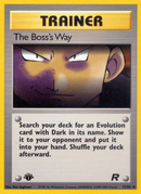 The Boss's Way (73/82) [Team Rocket 1st Edition] - Comfy Hobbies