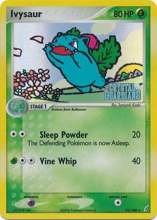 Ivysaur (34/100) (Stamped) [EX: Crystal Guardians] - Comfy Hobbies