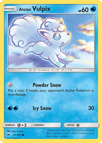 Alolan Vulpix (27/147) [Sun & Moon: Burning Shadows] - Comfy Hobbies