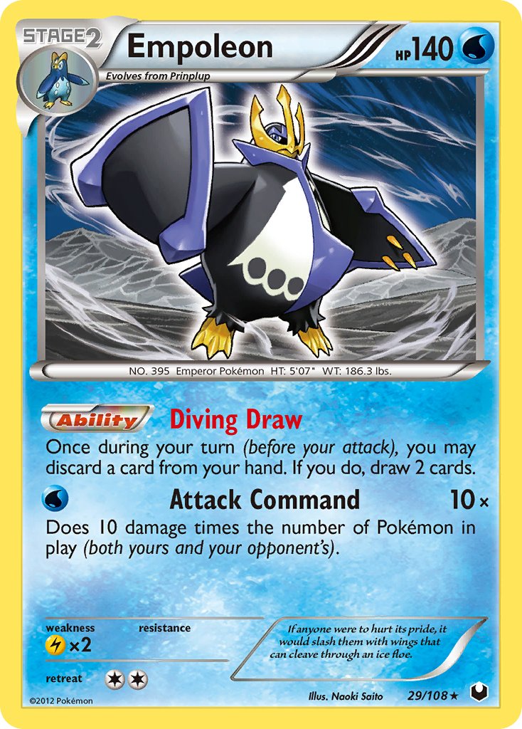 Empoleon (29/108) (Battle Arena Deck Exclusive) (Theme Deck Exclusive) [Black & White: Dark Explorers] - Comfy Hobbies