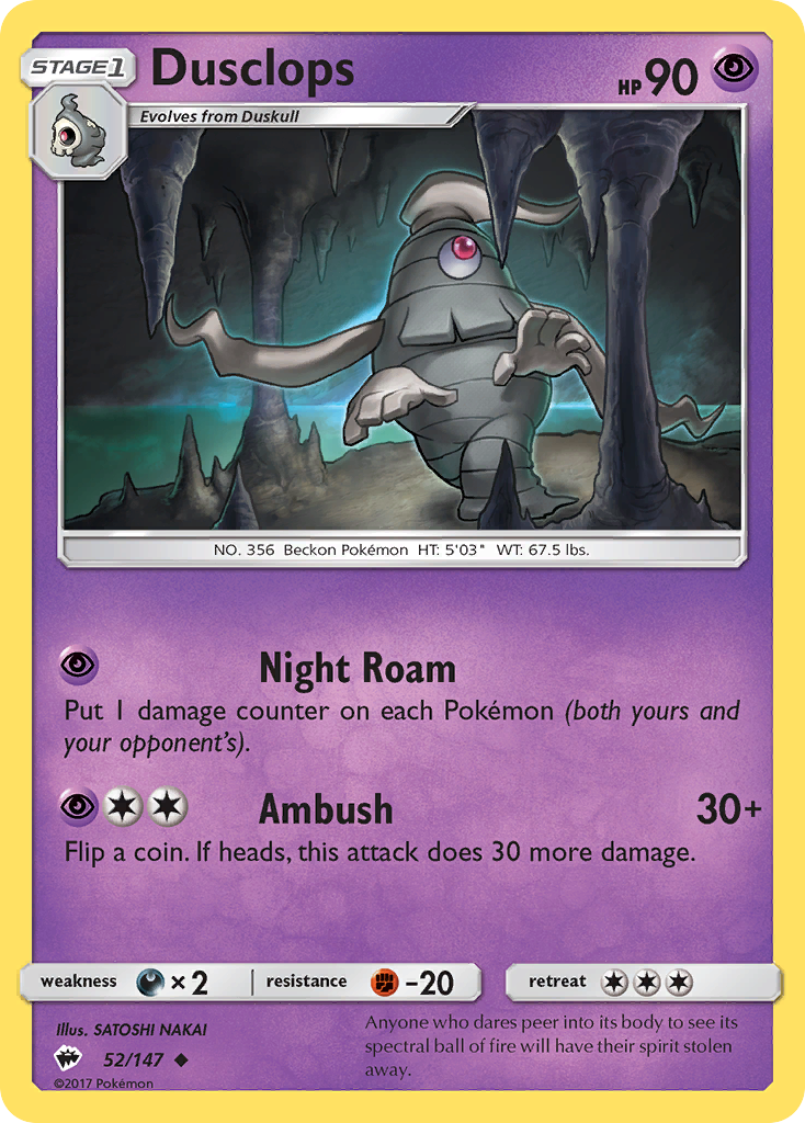 Dusclops (52/147) [Sun & Moon: Burning Shadows] - Comfy Hobbies